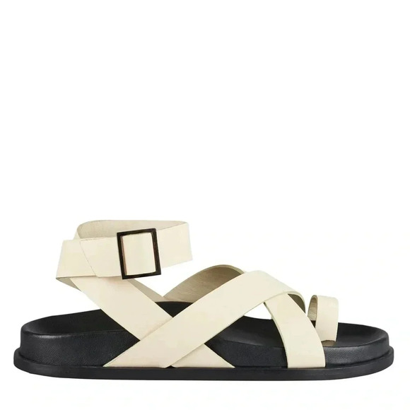 Sol-Sana hitch footbed cream leather sandals new size 10 (41) Liberte - Picture 4 of 4